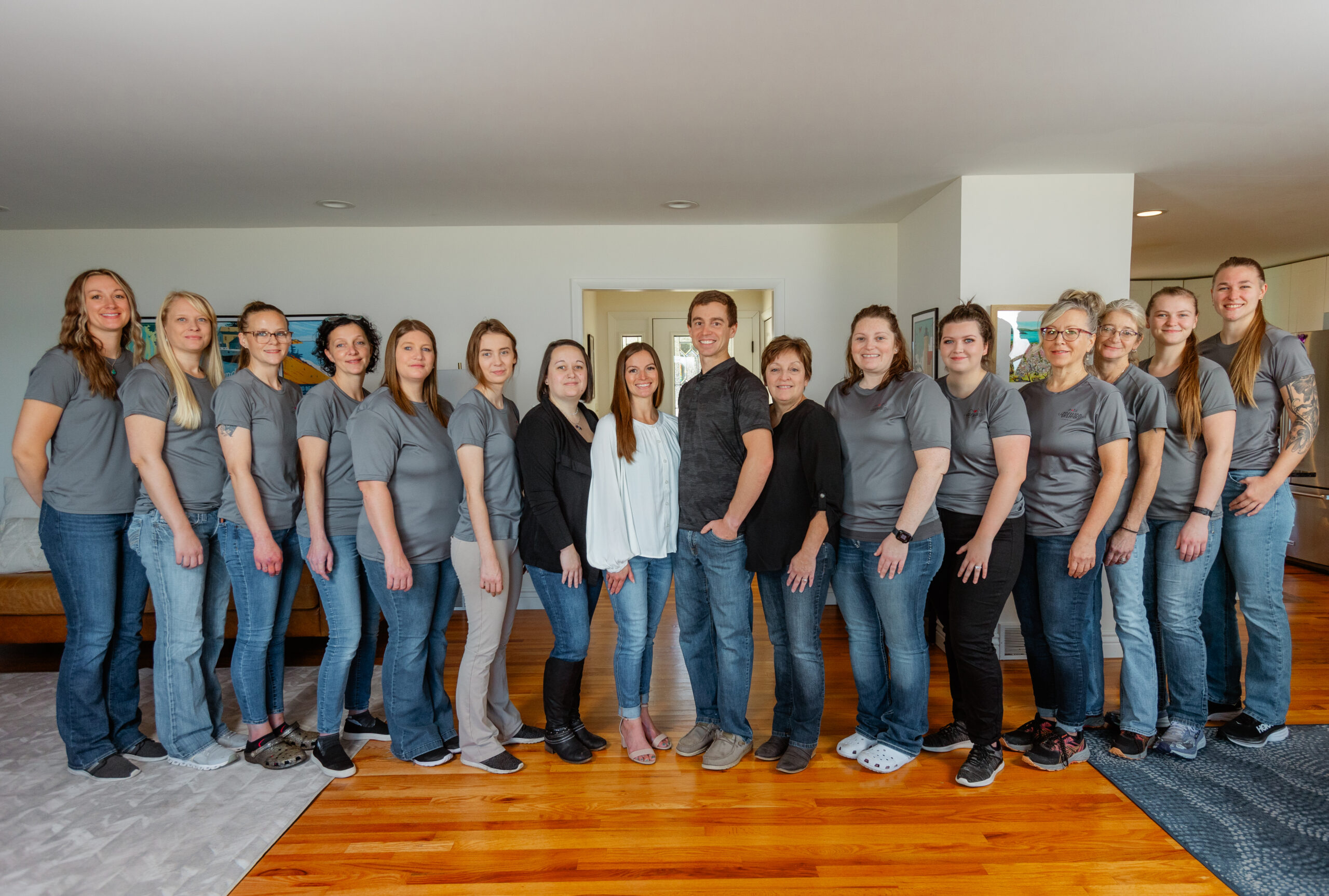 Orchard Cleaning Services' full team of professional house cleaners in northern Michigan